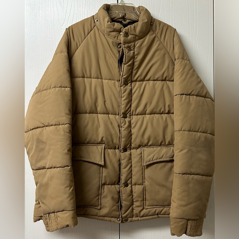 JCPenney Men's Brown Puffer Jacket
